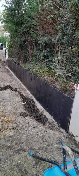 Mur de soutènement en Dalles près de St Germain en Laye