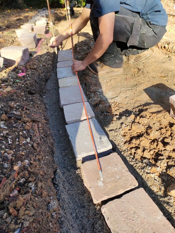 Réalisation d'une chainette pavé à proximité de Saint Germain en Laye