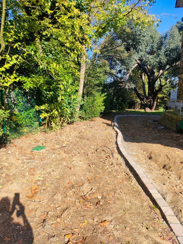 Cheminement de pavé de grés
